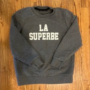 Madewell x Sezane La Superbe Sweatshirt Charcoal Grey